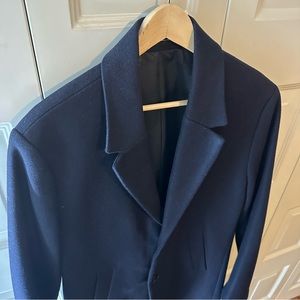 MEDIUM Zara Navy Overcoat